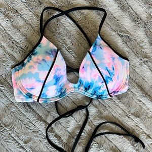 PINK Victoria’s Secret halter swim top with adjustable tie